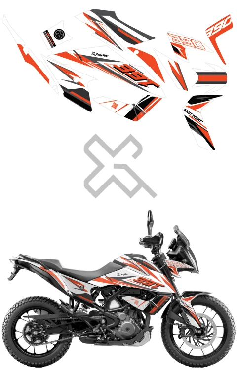 39T Edition Full Body Sticker Compatible with Adventure 250/390 | Made In Premium Gloss Vinyl With FPF(Fade Protection Film), Water Proof, Precut Sticker, Pack Of 1 Compatible with Both Side